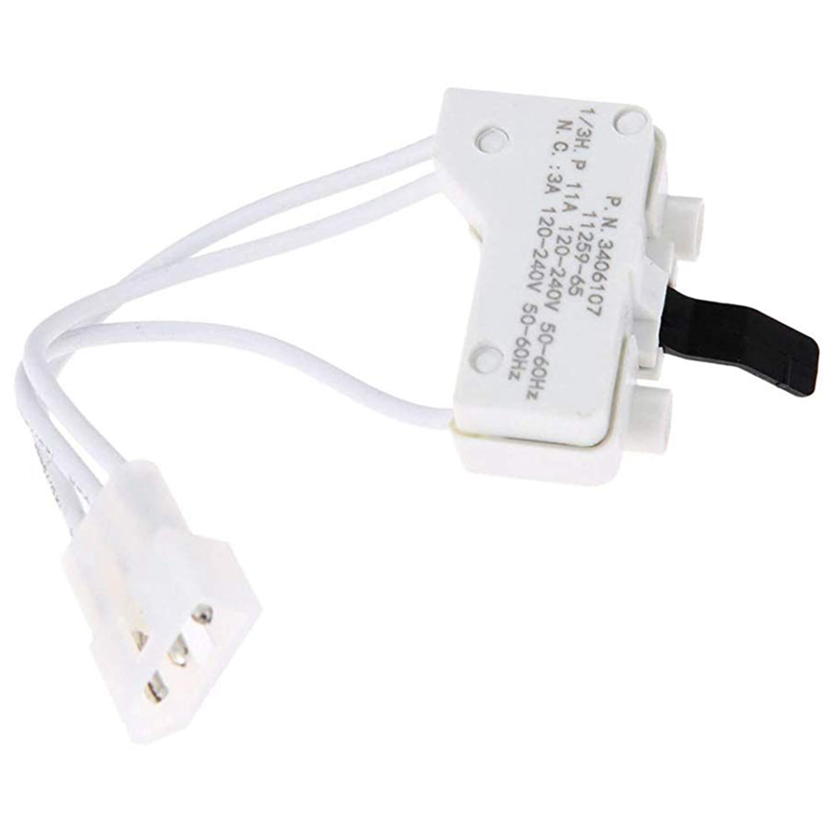 4Pcs 8536974 Dryer Drum Roller & ​2Pcs for 3406107 Dryer Door Switch Assembly Replacement Par