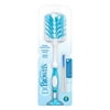 Dr. Brown's Deluxe Baby Bottle Brush with Anti-Colic Vent Cleaning Brush, Soft and Sturdy Bristles, BPA Free, Blue, 1 Pack