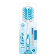 Dr. Brown's Deluxe Baby Bottle Cleaning Brush with Suction Cup Stand and Vent Brush, Blue, 1-Pack