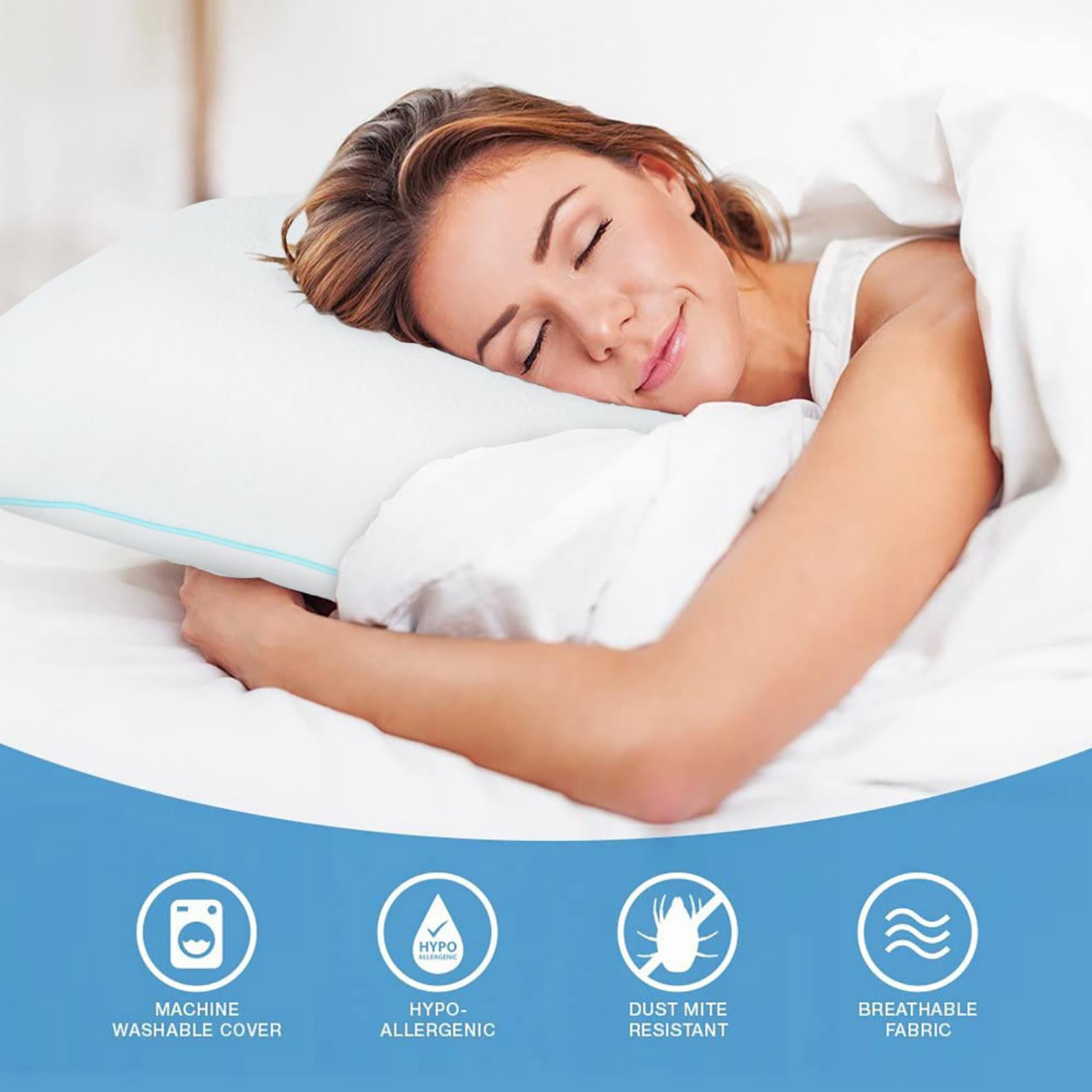The Slumber Company Premium Adjustable Shredded Memory Foam Pillow Great for Neck Pain Relief for Side Stomach or Back Sleepers
