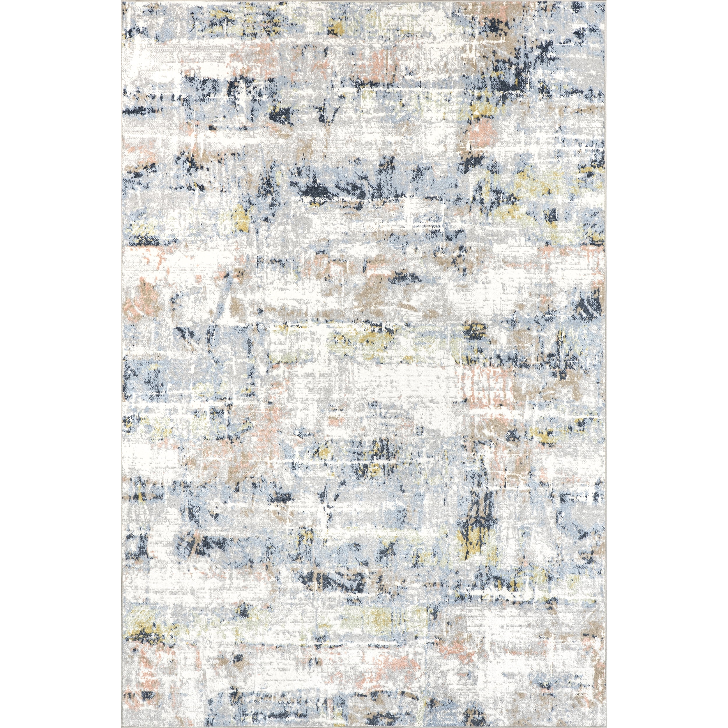 nuLOOM Aaliyah Casual Abstract Machine Washable Area Rug, 5' 3" x 7' 6", Blue