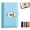 Light Blue, variant on 100-Page Lockable Savings Book with 3-Digit Combination Lock, PU Leather Banknote Collection Binder with 100 Envelopes