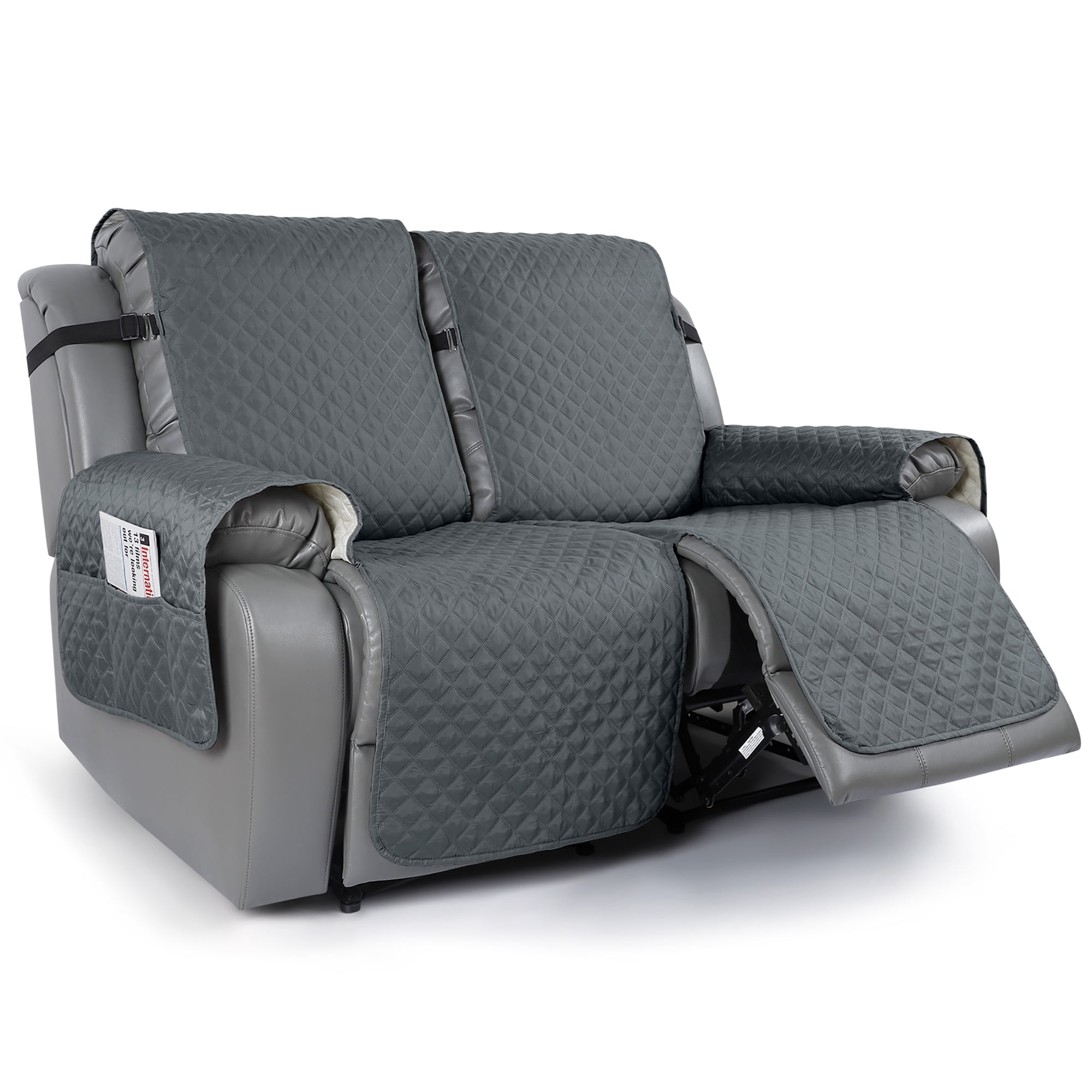 TAOCOCO AntiSlip Loveseat Recliner Slipcover,2Seat Sofa Cover Qulited