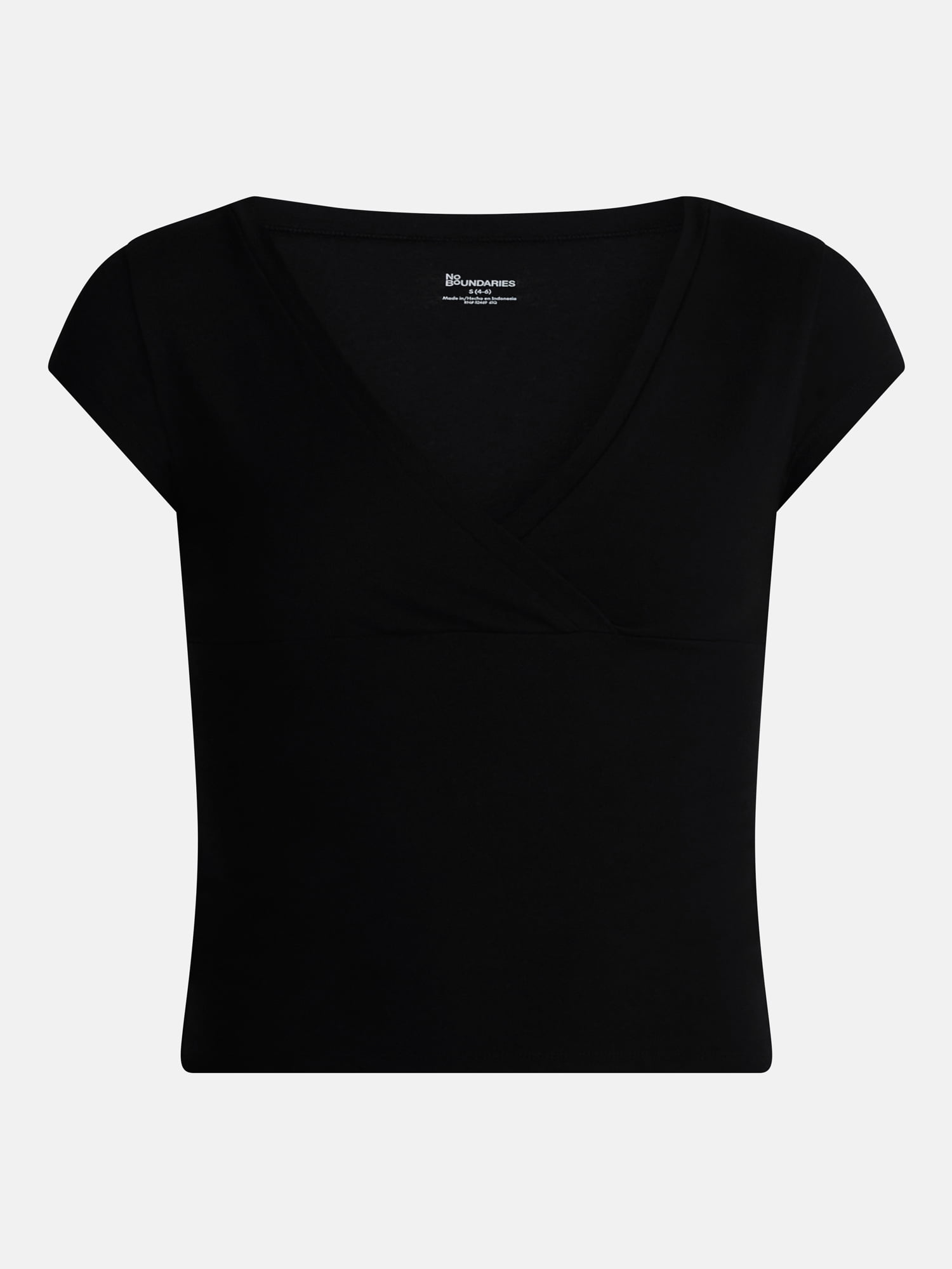 No Boundaries Surplice Top with Cap Sleeves, Women’s XXS-XXL