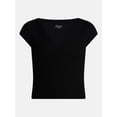 thumbnail image 5 of No Boundaries Surplice Top with Cap Sleeves, Women’s XXS-XXL, 5 of 5