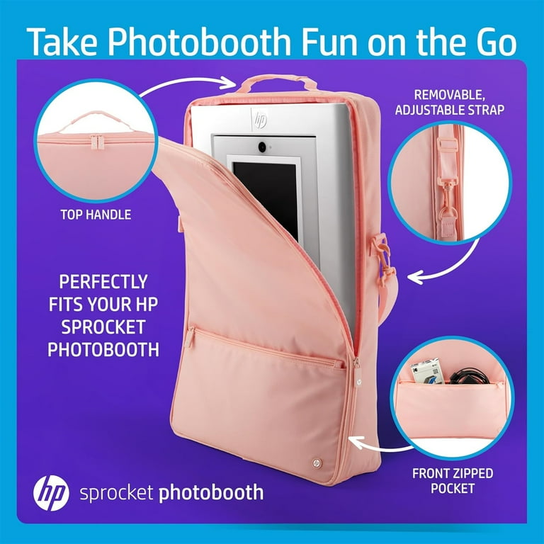HP Sprocket フォトブース 本体 ピンク HP Sprocket Photo Booth Portable Photo Printer, ZINK Zero Ink