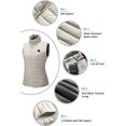 thumbnail image 7 of Venustas Women's Heated Vest with Battery Pack 7.4V, Heated Clothes for Women (Beige, XS), 7 of 7