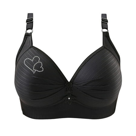 Baodmurt Push Up Bras for Women Lounge & Sleep Underwire Lingerie  Underwear  Black 48BC