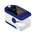 thumbnail image 4 of Oxímetro de pulso portátil con pantalla LED a color, diseño compacto en azul, mide saturación de oxígeno y frecuencia cardíaca, apagado automático en 8 segundos, ideal para uso personal y familiar., 4 of 6