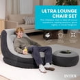 thumbnail image 2 of Intex 68564E Inflatable Ultra Lounge Chair With Cup Holder And Ottoman Set, Gray, 2 of 6