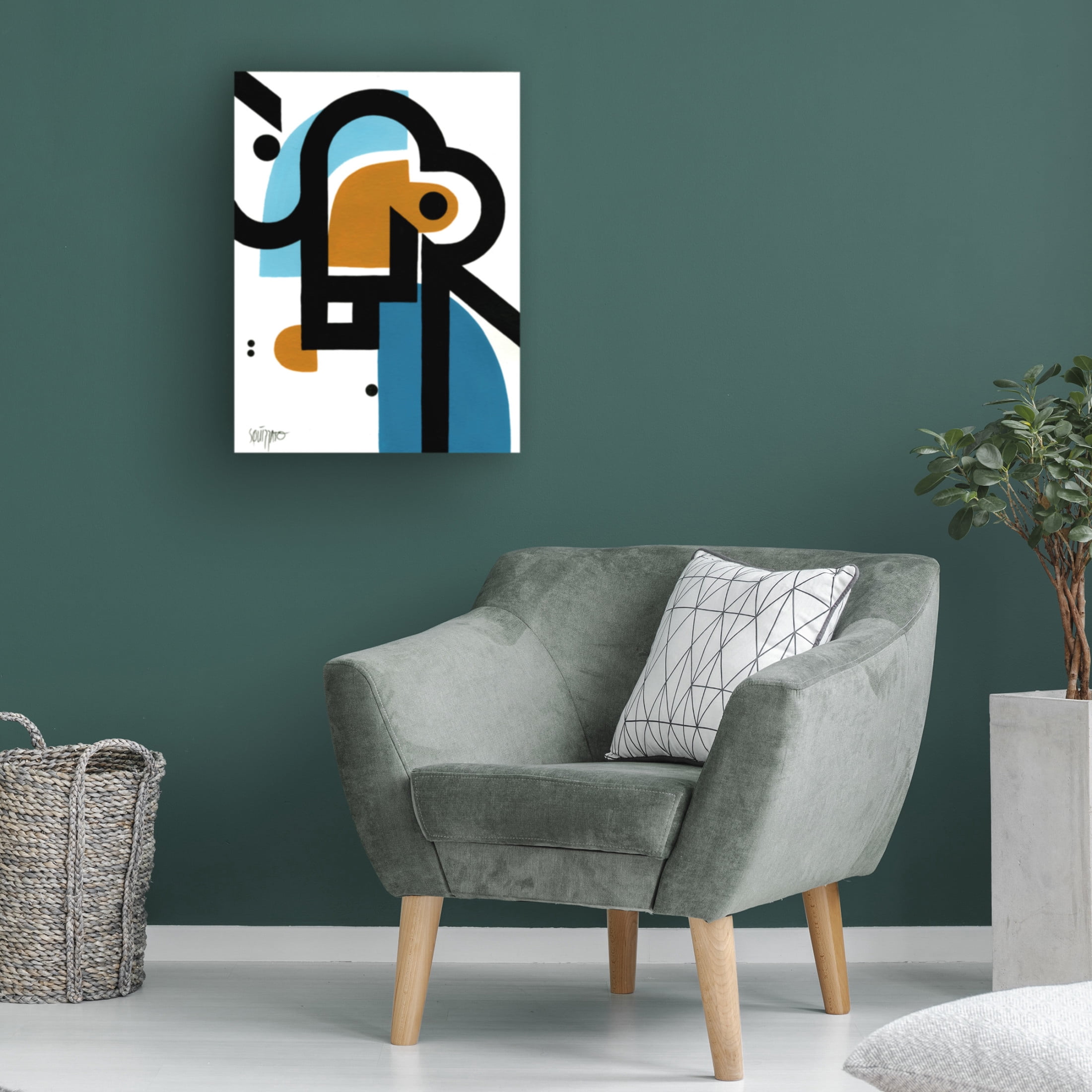 Canvas Wall Art - Antony Squizzato 'Bronco' Wall Art for Living Room, Bedroom, or Office Décor by Trademark Fine Art - 24 x 32 Inches