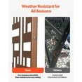 thumbnail image 4 of Brown Powder-Coated Steel Privacy Screen, 76" Wide by 47" Tall, for Patio and Garden, 4 of 10