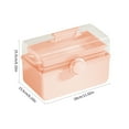 thumbnail image 3 of PNNJI Jewelry Boxes Storage and Organization, Desktop Makeup Box Transparent And High Capacity Portable Storage Box With Spacious For Makeup Handheld, Pink-B, 3 of 9