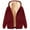 Red, variant on ShomPort Men's Zip Up Hoodie Long Sleeve Fleece Lined Sweatshirt Winter Casual Thick Warm Jackets Coat