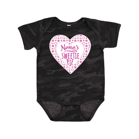 

Inktastic Nana s Sweetie Pie with Pink Hearts Gift Baby Boy or Baby Girl Bodysuit