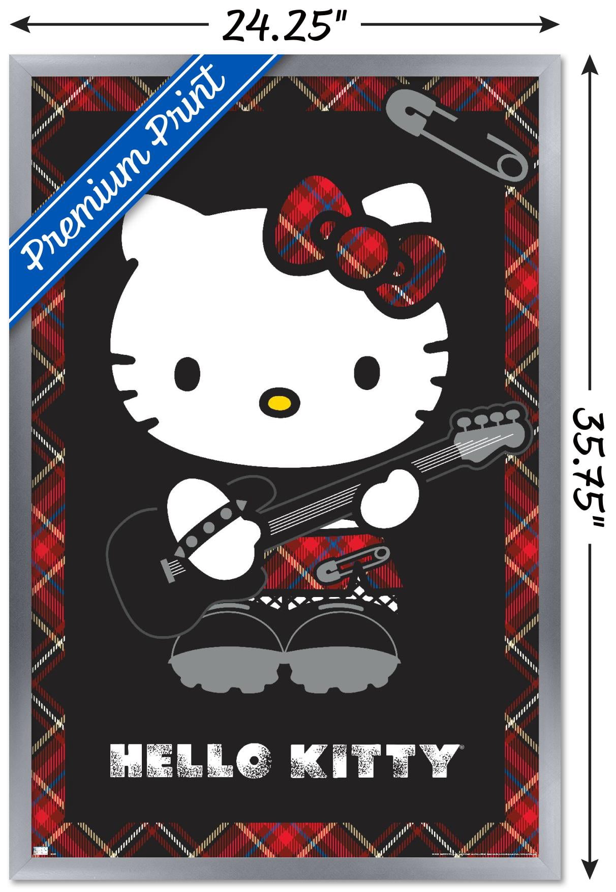 Hello Kitty - Punk Wall Poster, 22.375" x 34" Framed