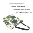 thumbnail image 3 of FORMRS Womens Canvas Tote Bag with Zipper Inner Pocket Shoulder Handbag, Navy Flower, 3 of 7