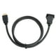thumbnail image 3 of Cable de montaje empotrado para tablero macho universal a hembra 3 pies resistente al agua negro resistente a la abrasión cable de interfaz multimedia de alta definición, 3 of 8