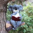 thumbnail image 5 of Koala lámpara solar colgante resina creativa simulación animal árbol colgante jardín paisaje ornamento ER, 5 of 5