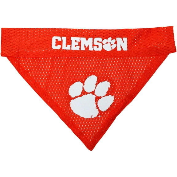 Pets First Collegiate Clemson Reversible Bandana -Home & Away Mesh & Premium Embroidery For Dogs & Cats