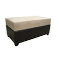 thumbnail image 2 of Brown Six Piece Microfiber Storage Bench with Ottomans, 2 of 5