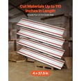thumbnail image 3 of VEVOR Track Saw Guide Rail, 110 in Cutting Range, Includes 4 PCs 27.5 in Aluminum Extruded Guide Rails and 3 Connectors, Compatible with Makita, Festool & WEN Track Saws, for Woodworking Longer Cuts, 3 of 9