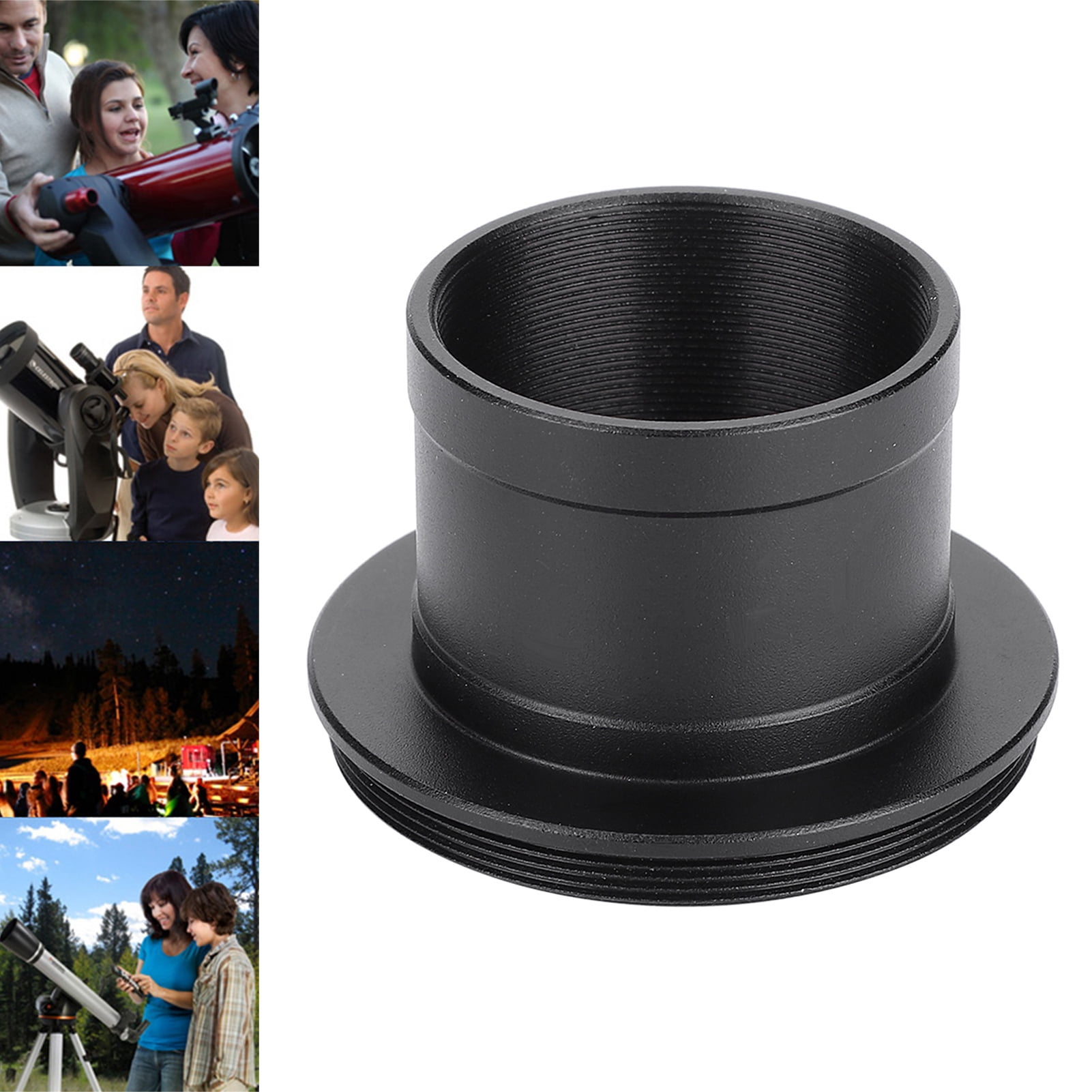Adaptateur de télescope astronomique 1.25 pouces à T2 31.7mm, Insertion oculaire vers télescope M42 Prime, adaptateur T noir Adaptateur de télescope astronomique 1.25 pouces à T2 31.7mm, Insertion oculaire vers télescope M42 Prime, adaptateur T noir