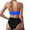 thumbnail image 3 of TrendVibe365 Bikinis for Women 2 Piece Shorts Blue Two Piece Swimsuits Thong Bow-Tie Shoulder Straps V Neck Wrap Top Bathing Suits Swimwear Beachwear S, 3 of 3