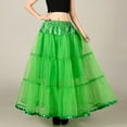 thumbnail image 2 of RUTAYY Women Big Swing Long Boneless Skirt Half Shag Petticoat Solid Color Flowy Swing Pleated Beach Skirts, 2 of 4