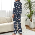 thumbnail image 3 of Top-kevin Women's Pajama Sets Flamingo Hearts Dots Pattern Long Sleeve Lounge Sets Pjs Sleepwear with Pockets, 3 of 12
