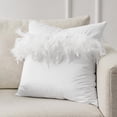 thumbnail image 5 of Soft Feather Velvet Modern Cushion, Decorative Couch Pillow, 12" x 20", True White, 2 Pack, 5 of 5