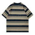 thumbnail image 3 of Jalioing Men's Striped Short Sleeve T Shirt Vintage Casual Crew Neck Loose Tees Tops Summer Shirts Streetwear, 3 of 5