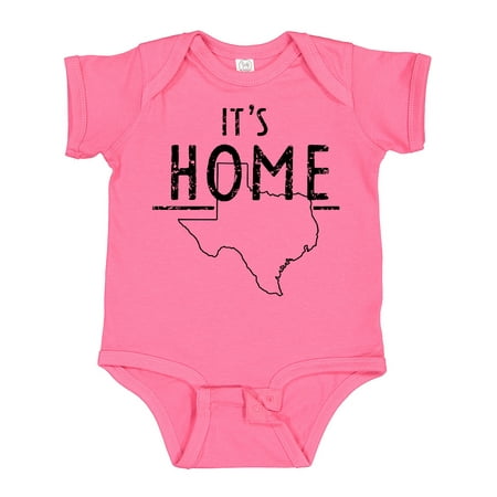 

Inktastic Its Home- State of Texas Outline Distressed Text Boys or Girls Baby Bodysuit