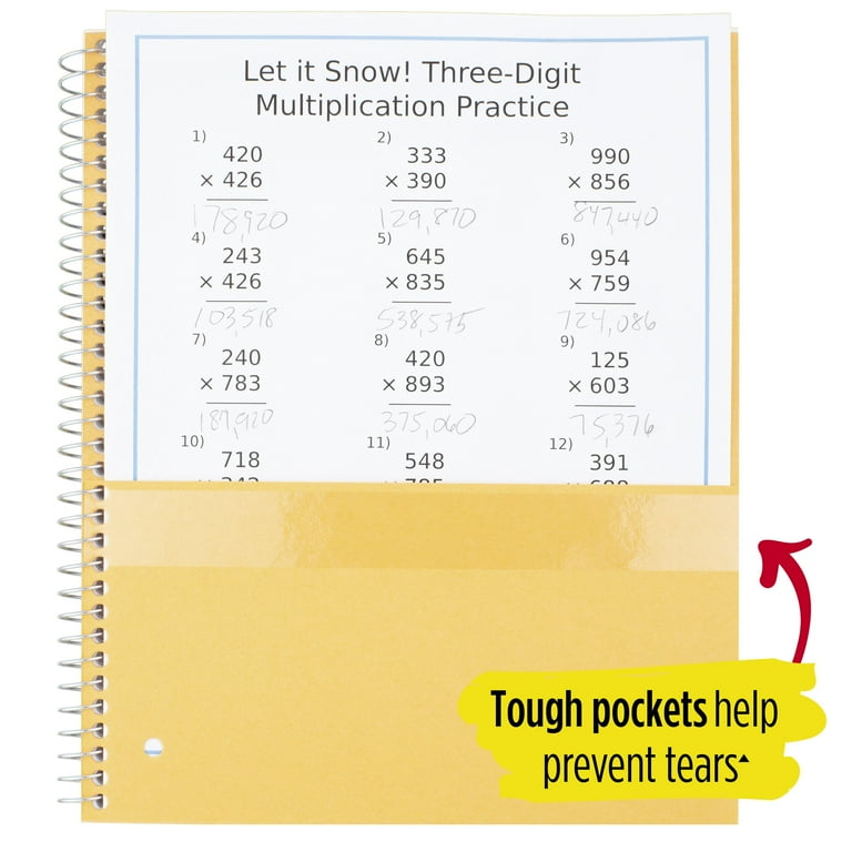 Five Star Spiral Notebook, 5 Subject, Wide Ruled, 10 1/2