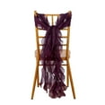 thumbnail image 6 of Efavormart 1 Set Wedding Chiffon Chair Sashes Aisle Decorations Draping Fabric Wrinkle-Free Eggplant Chair Cover for Party Ceremony Reception Floral Arrangement Banquet Outdoor Decor, 6 of 10