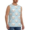 thumbnail image 2 of Uemuo Dog Pattern Men's Sleeveless T-Shirt,Muscle Athletic Tank Top, Moisture-wicking Quick-dry Breathable Classic Tee Top for Gym Run Outdoor Sports-XX-Large, 2 of 8
