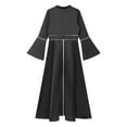 thumbnail image 6 of inhzoy Clergy Robe For Women  Loose Fit Church Pastor Maxi Dress Minister Choir Robe Long Dress Black 4XL, 6 of 8
