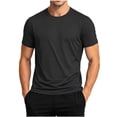 thumbnail image 2 of Kalauyu Running Shirts Men Sport Tops Dry Fit Gym Wicking Athletic Quick Dry Moisture Wicking T Shirts Solid Color Breathable Cool Fitness Workout Shirts, 2 of 9
