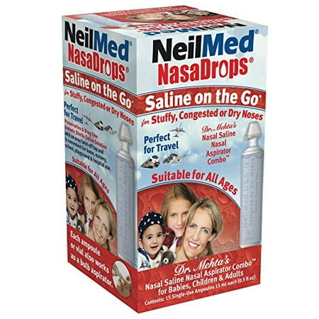 Neil Med Nasa Drops Saline Vials, 15 Single-Use Ampoules, 0.5 Fl
