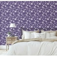 thumbnail image 5 of S4sassy Removable Nature-inspired Waterproof Wall Wrap, Textured Finish Wallcover, Minimal Floral Vine Contact Paper for Walls, Cabinet, Dresser, Self Adhesive Vinyl Wallpaper Roll - Purple (25"x60"), 5 of 9