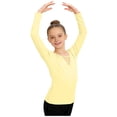 thumbnail image 2 of Girls' Solid Color Long Sleeved Round Neck Dance Practice Uniform Mid Size Children's Top, 2 of 6