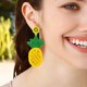 thumbnail image 4 of GOOHOCHY 1 par pendientes bohemio aretes de piña con cuentas aretes de frutas con cuentas aretes para mujeres, 4 of 8
