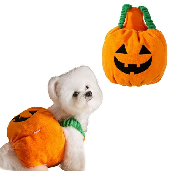 Halloween Dog Costumes,Small Dog Halloween Pumpkin Outfit,Pet Pumpkin Costumes for Halloween Dress Up Party, Pet Carnival,Pet Cosplay S