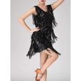 thumbnail image 4 of Vestido De Tirantes Vestido ceñido al cuerpo con borlas, ajustado, para mujer, sin mangas, para club nocturno (negro L) Ygjytge para Mujer Negro T L, 4 of 6