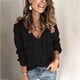 thumbnail image 4 of Suéter de cuello en V hueco de manga larga cárdigan de punto de mujer de primavera y otoño de Europa y Estados Unidos ropa de mujer, 4 of 5