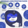 thumbnail image 4 of 2 Pack Plastic Label Tapes for DYMO LetraTag 91201 Black on White (12mm x 4M) for LT-100H, LT-100T, 4 of 5