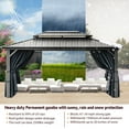 thumbnail image 2 of SANOPY 10'x15' Hardtop Gazebo, Outdoor Patio Aluminum Frame Permanent Gazebo with Galvanized Steel Roof for Backyard, Deck, Lawns, Black, 2 of 7