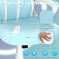 thumbnail image 5 of JOYFLY Ergonomic Gaming Chair Sturdy Office Computer Chair PU Leather, 250lbs Load, Light Blue, Ears, 5 of 7