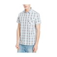 thumbnail image 1 of Kenneth Cole Mens Gregory Plaid Button Up Shirt, Green, Small, 1 of 1