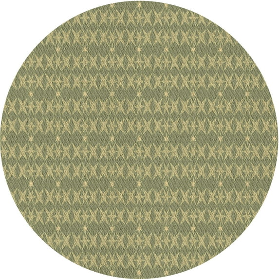 Ahgly Company Indoor Round Patterned Avocado Green Area Rugs, 8' Round